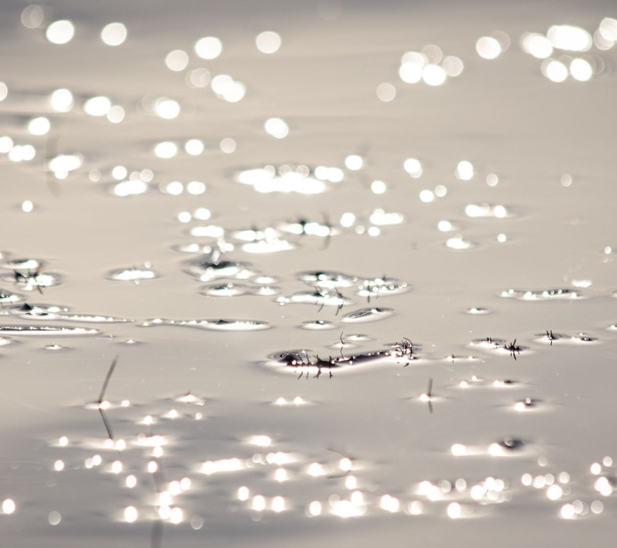 Sunset reflects off shallow waters.